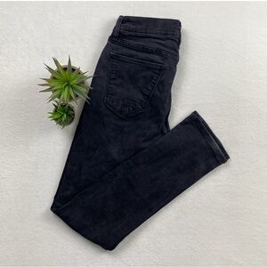 Hudson Blake Slim Straight Fit Twill Denim Jeans (Black)